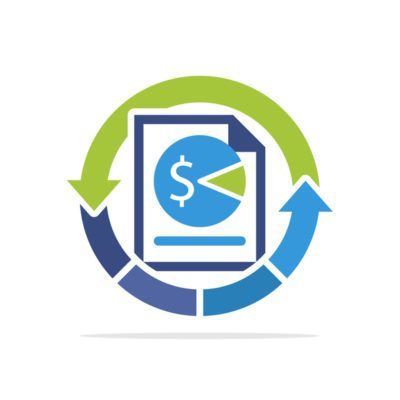 Illustration icon with the concept of working capital management
